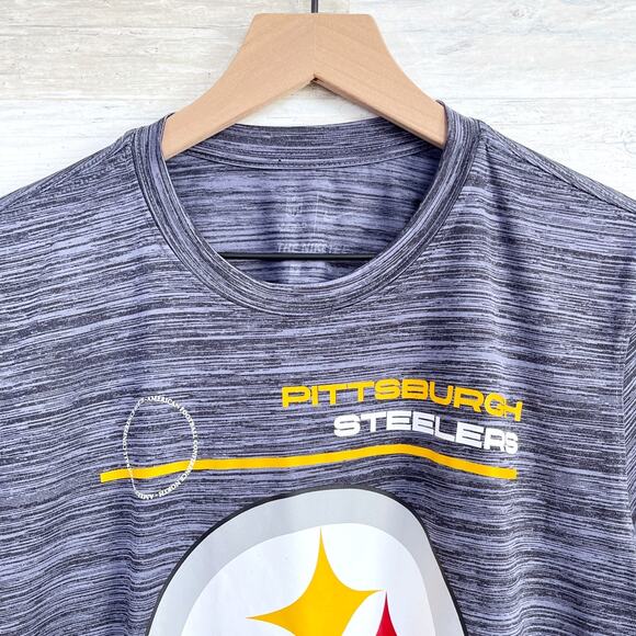 Pittsburgh Steelers Nike Tee Gray NFL Football Graphic Logo Dri Fit Mens Small - Picture 2 of 8